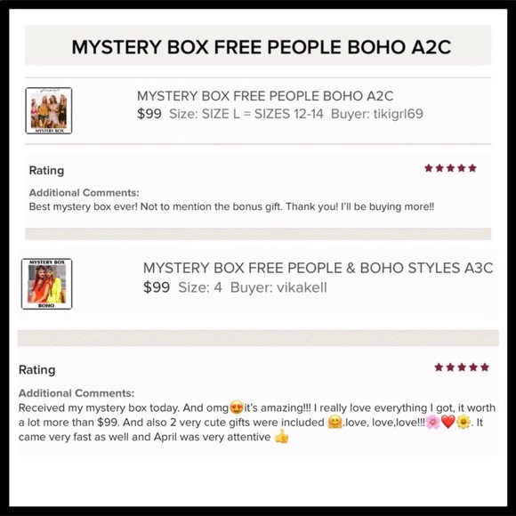 FREE PEOPLE MYSTERY BOX BOHO STYLE A3C - Picture 8 of 16